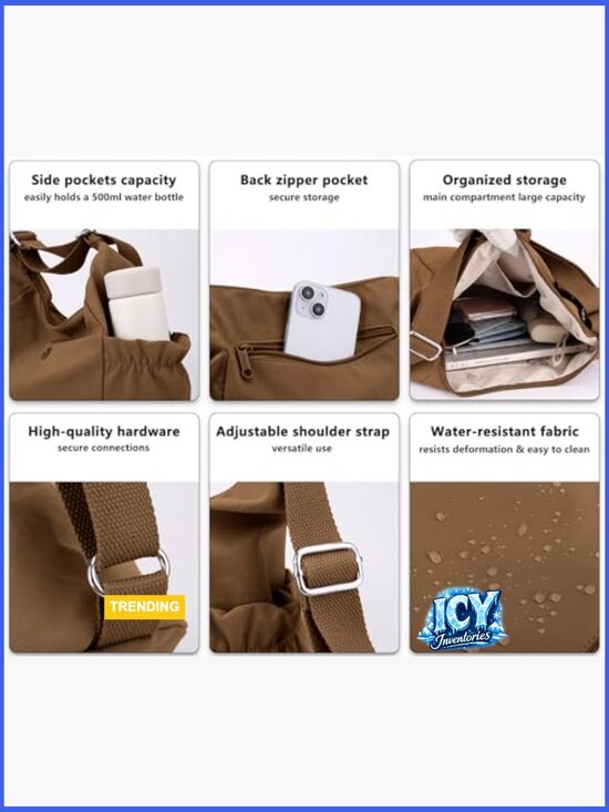 Convertible Nylon Tote Backpack Crossbody Bag for Women main image 7